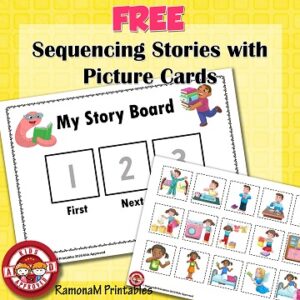 FREE Sequencing stories with picture cards for kids