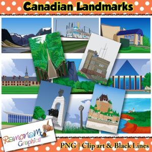 Canadian Landmarks Background Scene Clip art