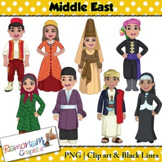 Children of around the World Clip art - Middle East