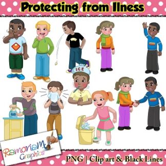 Virus Clipart Protecting yourself and others from sickness 1