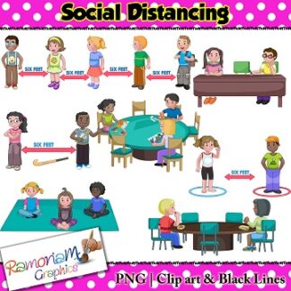 Social Distancing Clip art