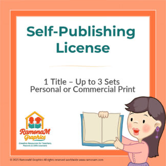 Self-Publishing License for single title use – RamonaM Graphics clip art license product image