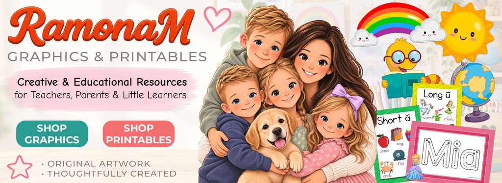 RamonaM educational graphics and printable resources for teachers, parents and young learners.
